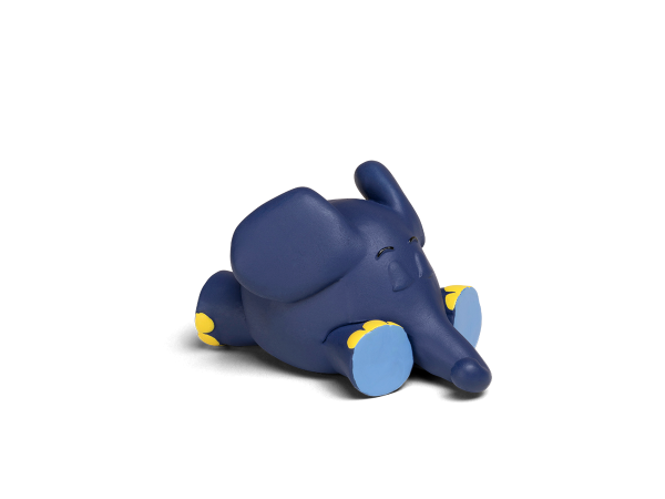 Hoerfigur schlafender blauer Elefant