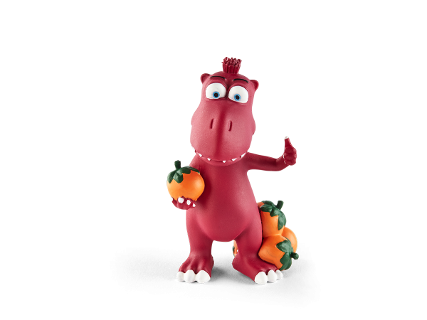 Hoerfigur roter Fressdrache Oskar mit orangenen Früchten