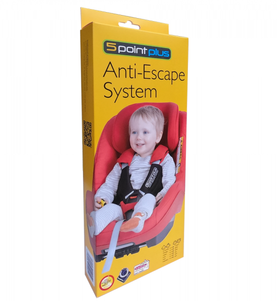 5 point plus Anti-Escape-System - Sicherung gegen Herausschlüpfen aus den Gurten des Kindersitzes