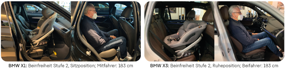 Einbaubeispiele BeSafe Stretch: BMWX3 und X1