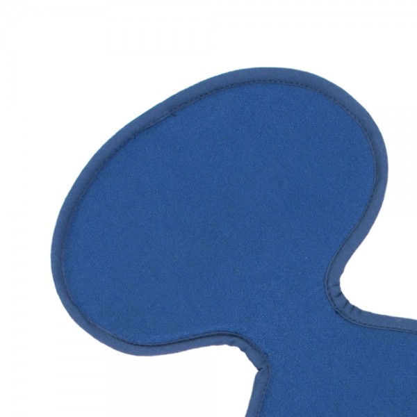 Detailbild blaues Kopfteil der Auflage